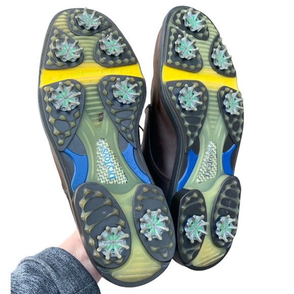 FootJoy DryJoy Men’s Leather Golf Shoes Soft Spike Brown Size: 8.5 M - Picture 8 of 11